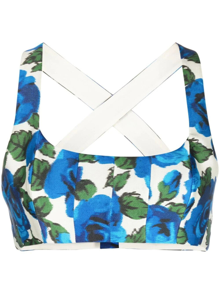 Top cu model floral 