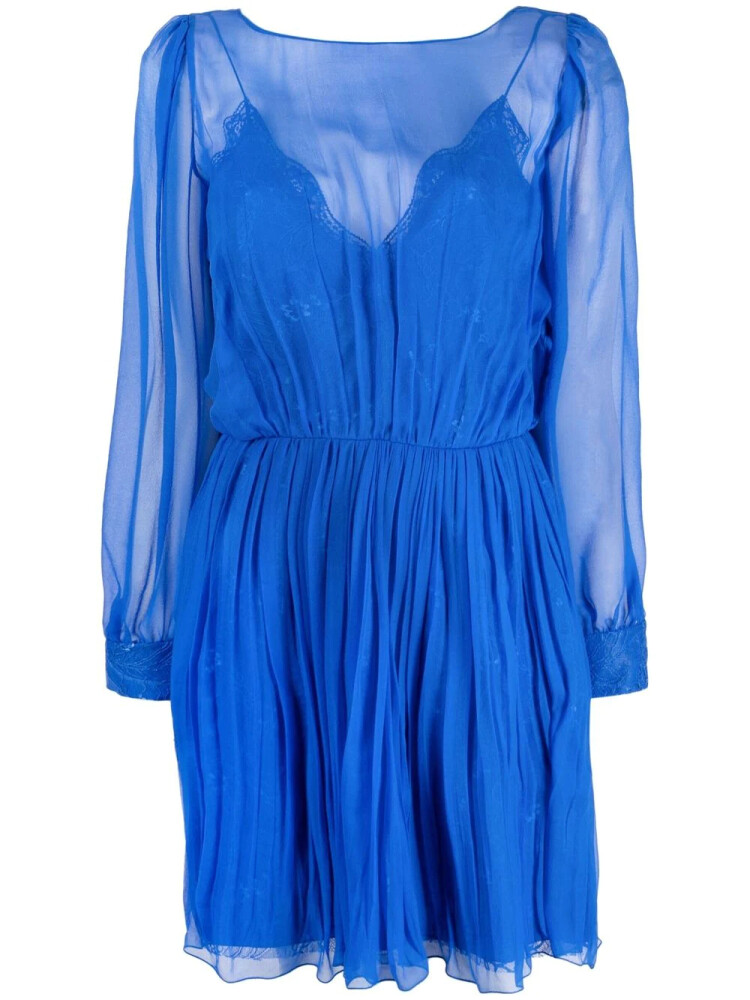 Rochie mini albastra stratificata 