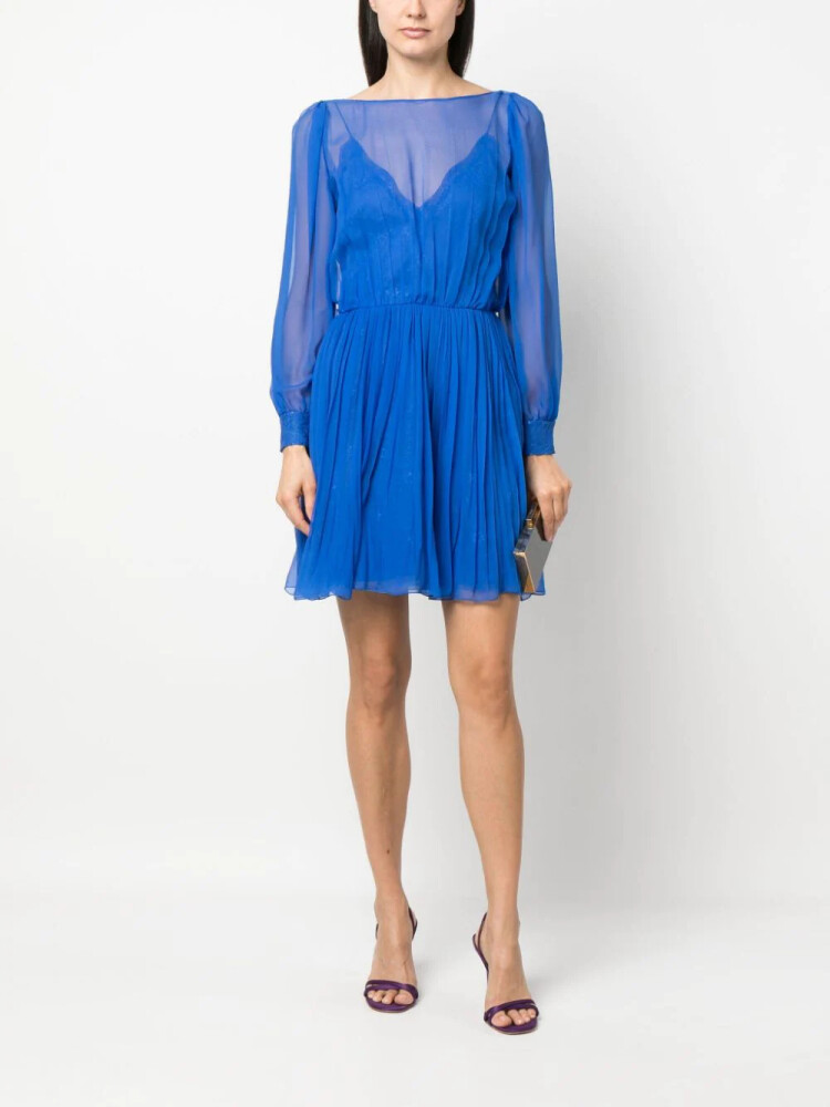 Rochie mini albastra stratificata 
