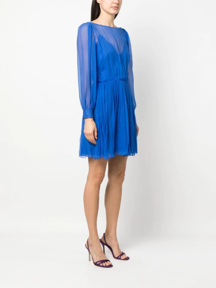 Rochie mini albastra stratificata 