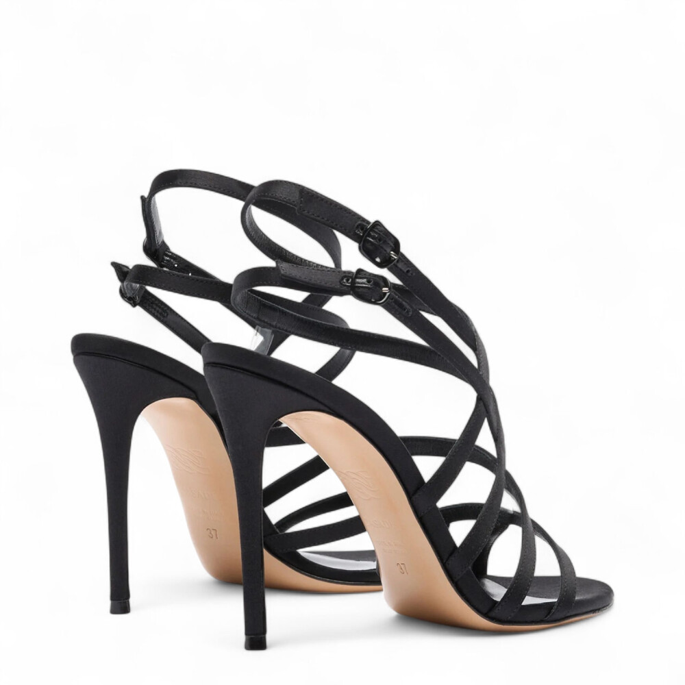 Sandale Julia Satin Cage  negre 105