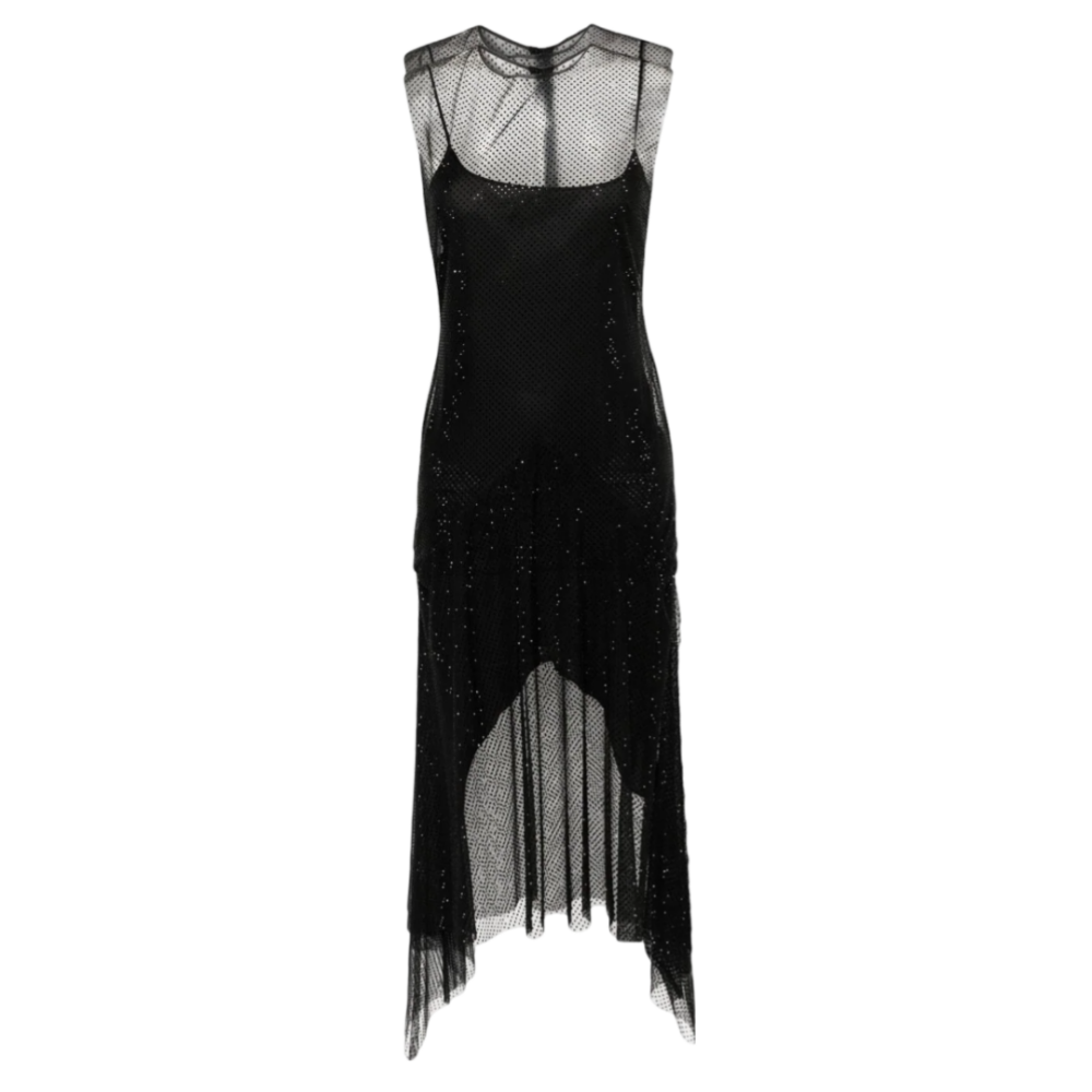 Rochie midi cu strasuri aplicate
