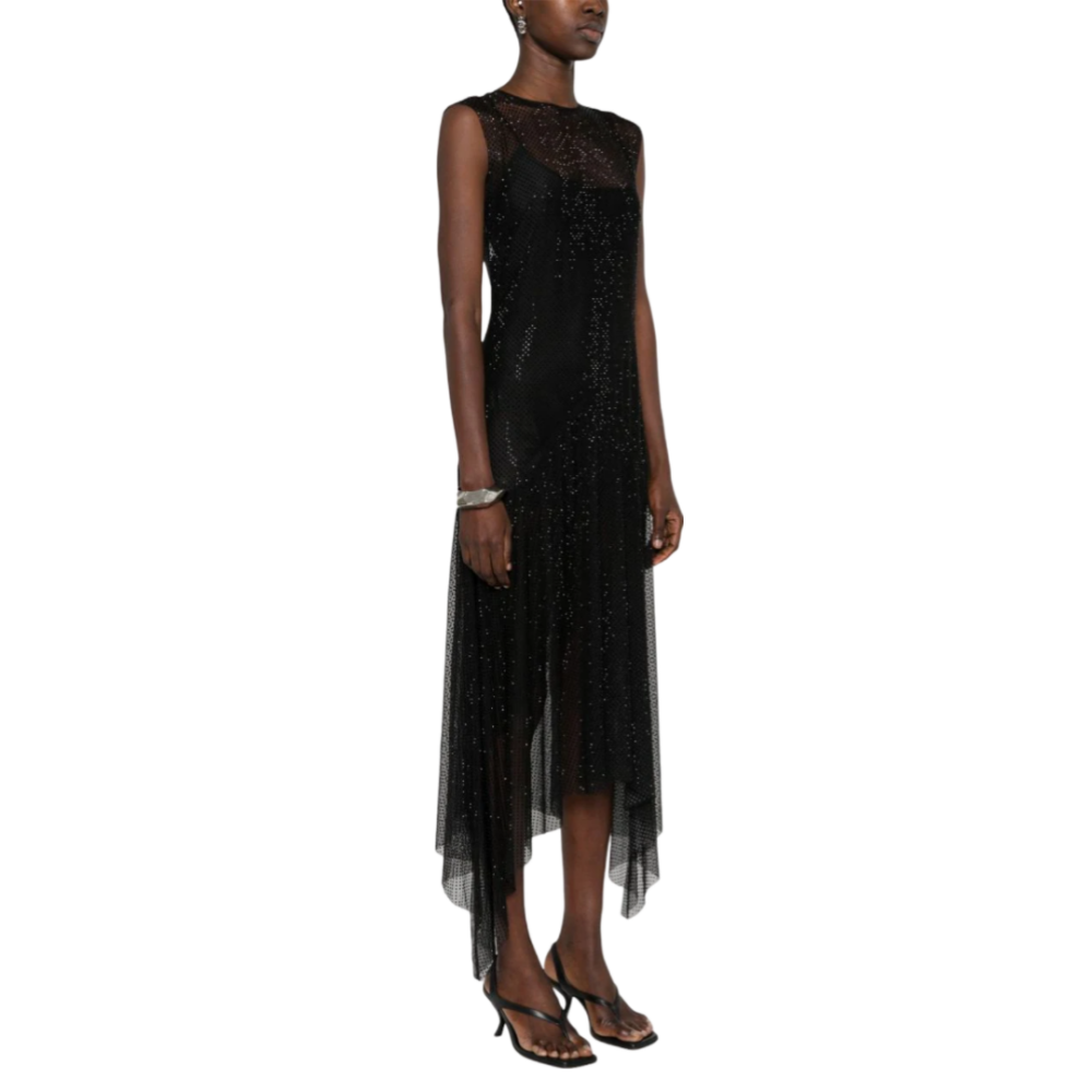 Rochie midi cu strasuri aplicate