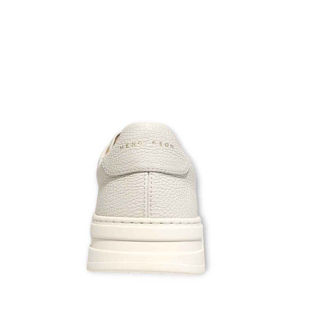 Sneakers Devis albi din piele naturala