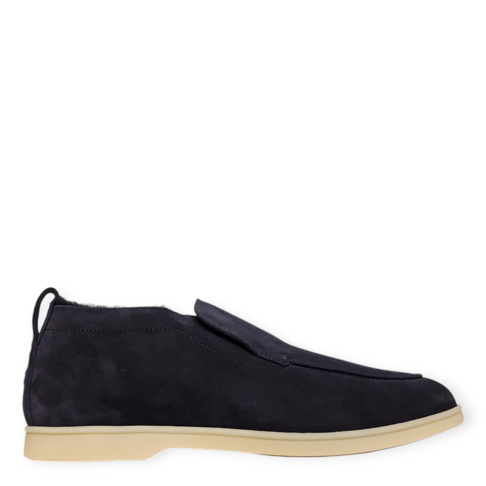 Loafers bleumarin Felix din piele intoarsa 204