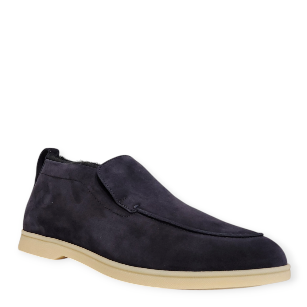 Loafers bleumarin Felix din piele intoarsa 204
