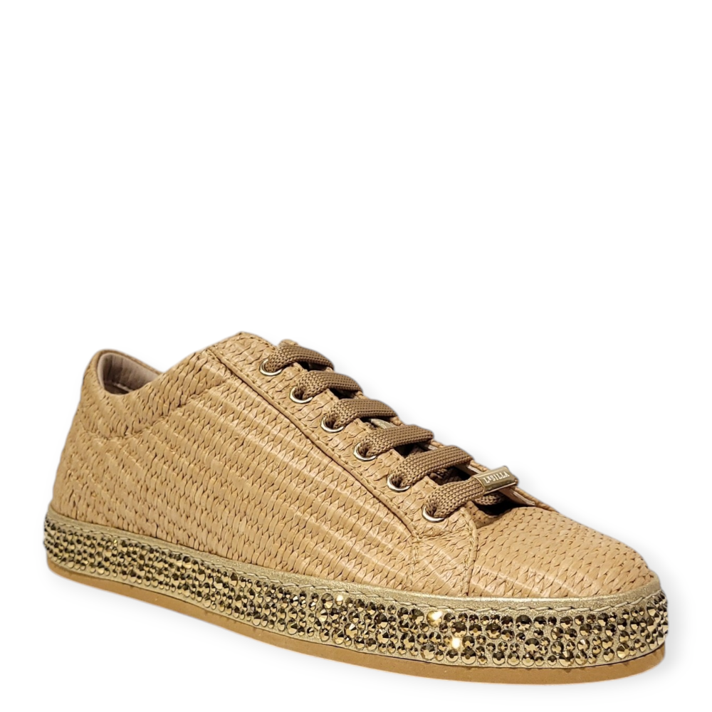 Sneakers Andrea din rafie bej 25