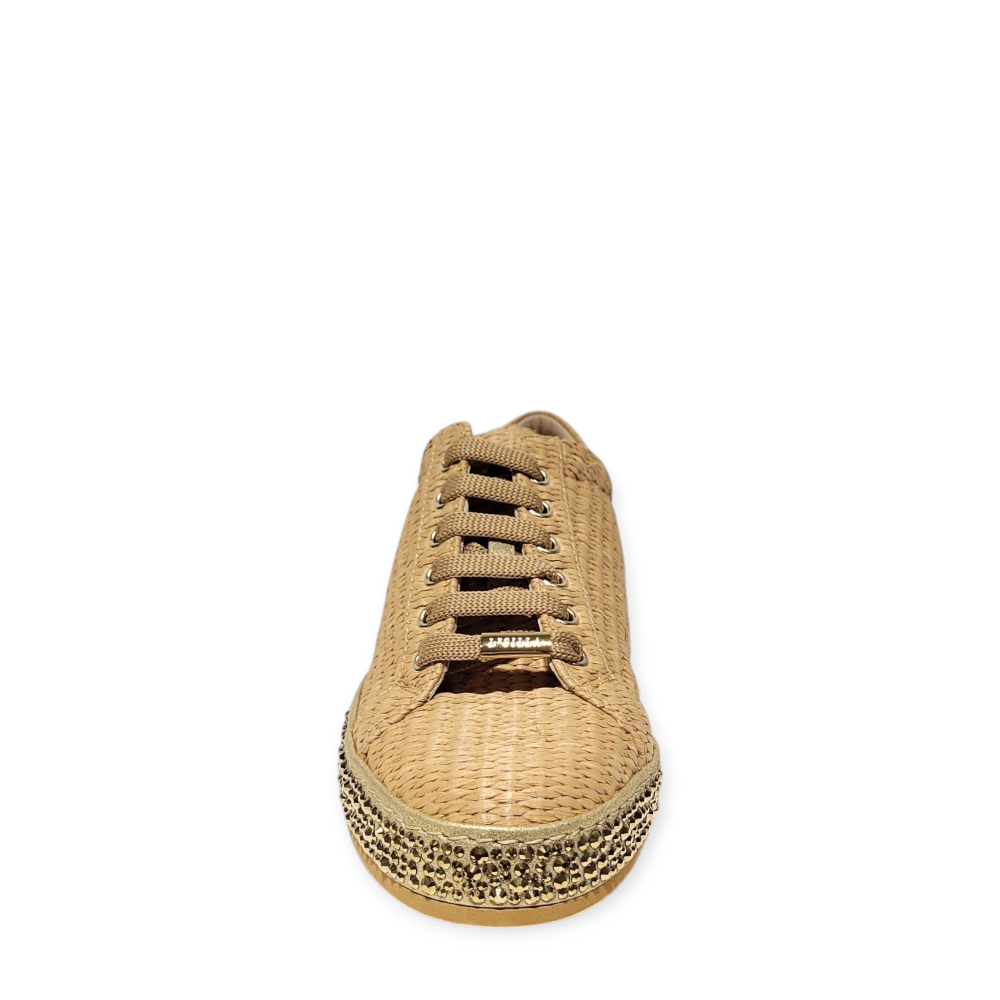 Sneakers Andrea din rafie bej 25