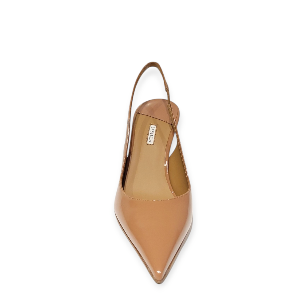 Pantofi Bella Slingback din piele nude 25