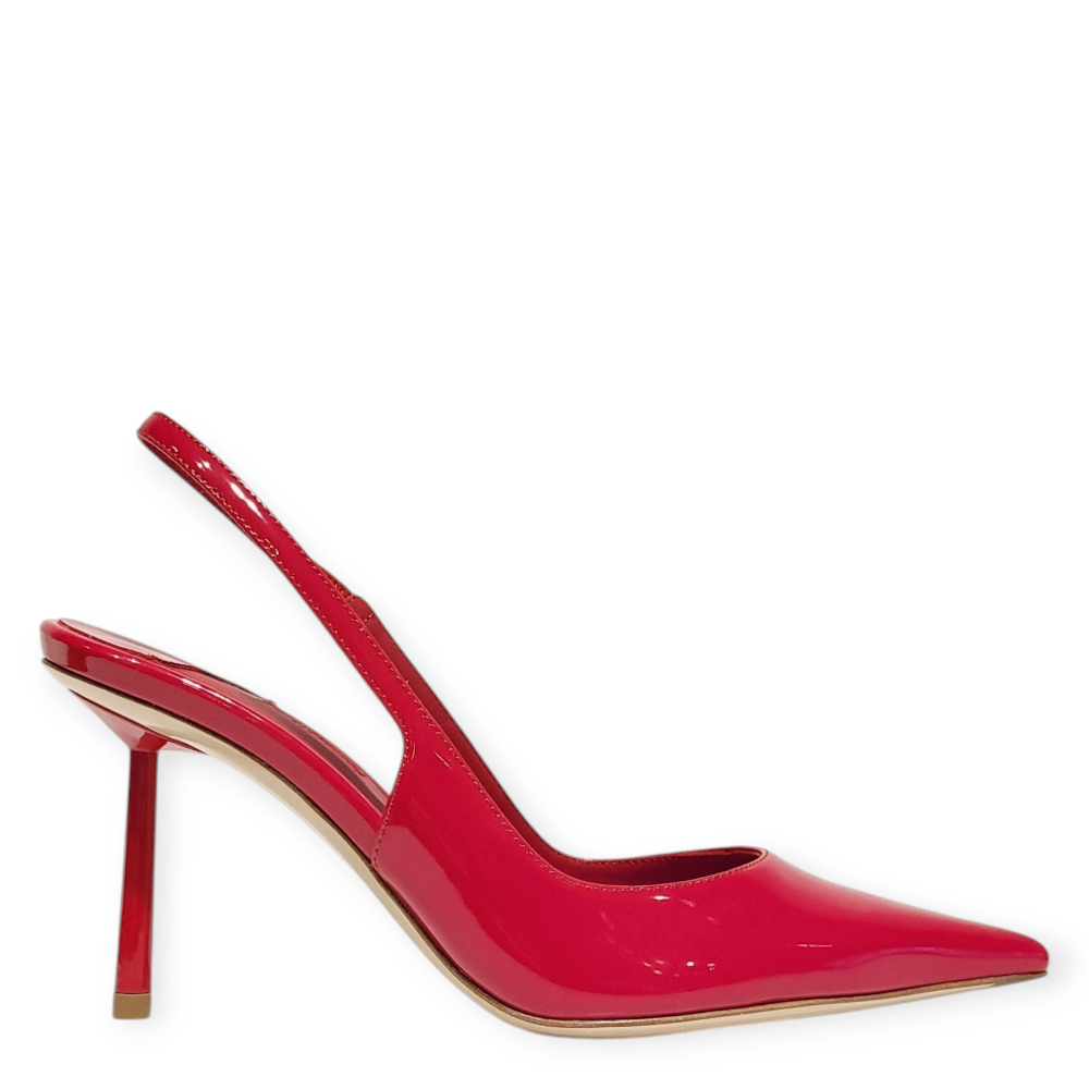 Pantofi Bella Slingback din piele rosie lacuita 25