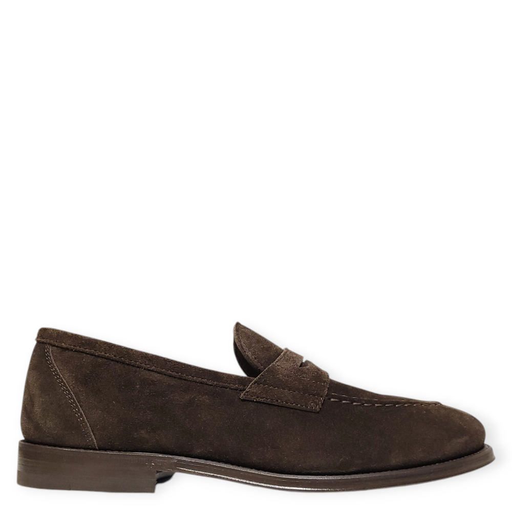 Loafers maro din piele intoarsa 74406 105