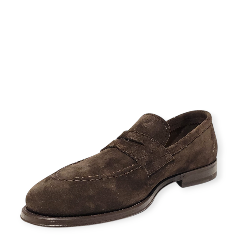 Loafers maro din piele intoarsa 74406 105