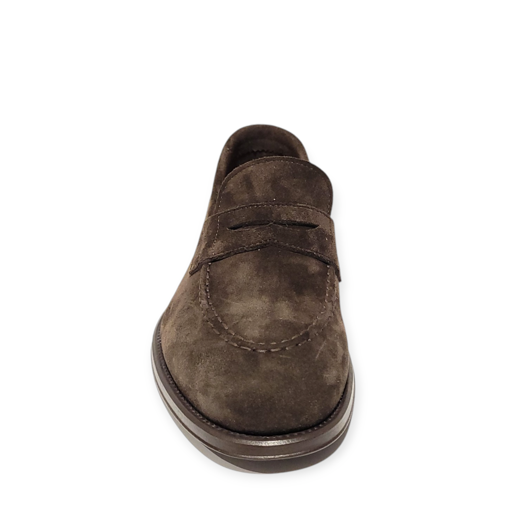 Loafers maro din piele intoarsa 74406 105