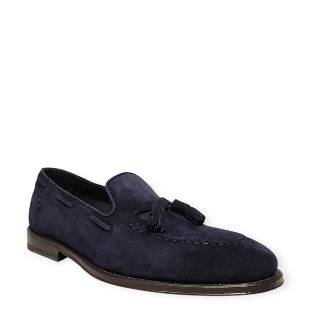 Loafers bleumarin din piele intoarsa 72404 105