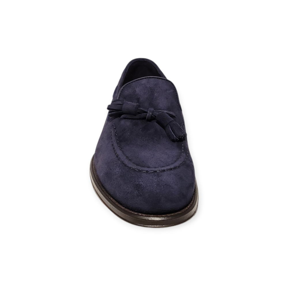 Loafers bleumarin din piele intoarsa 72404 105