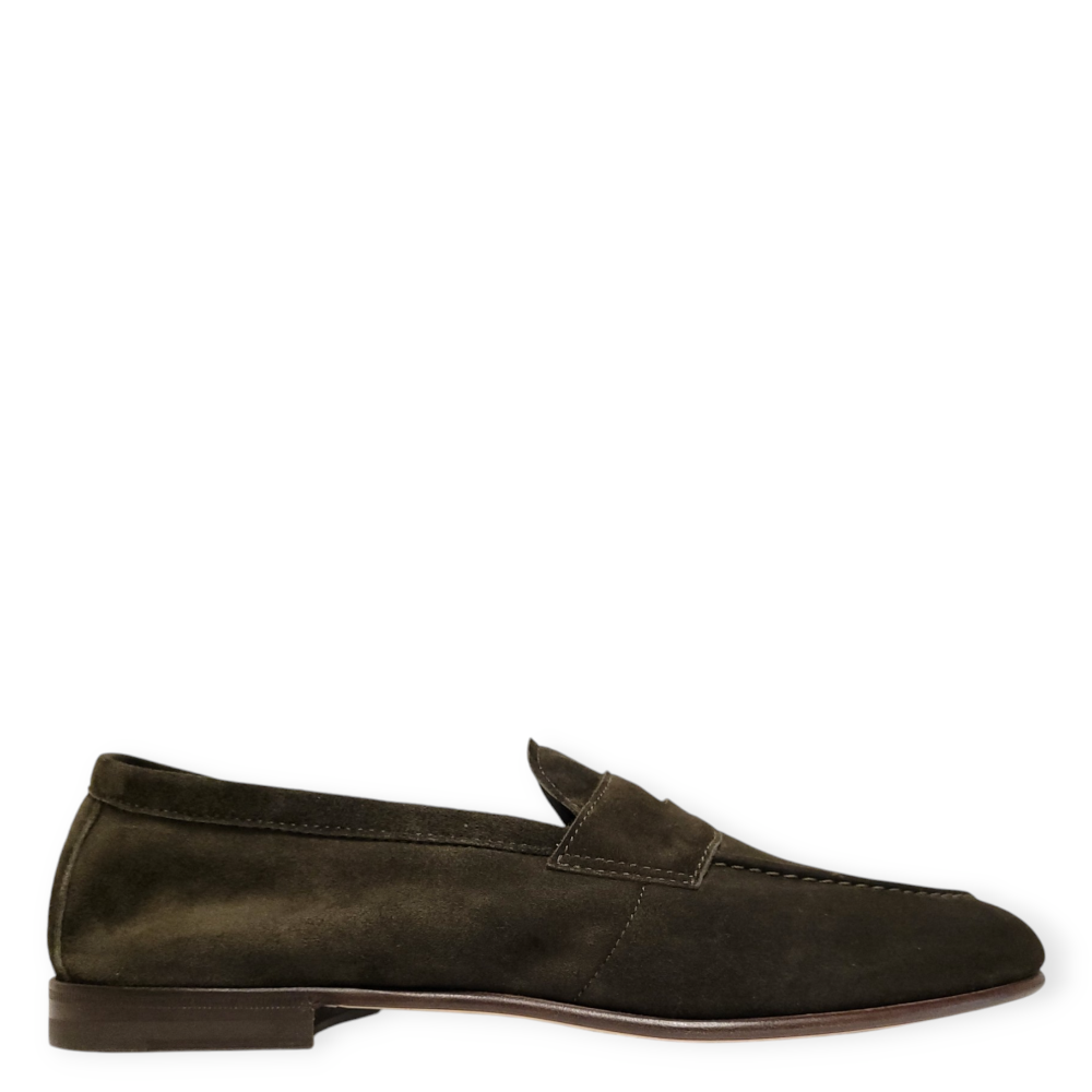 Loafers khaki 75401 din piele intoarsa 105