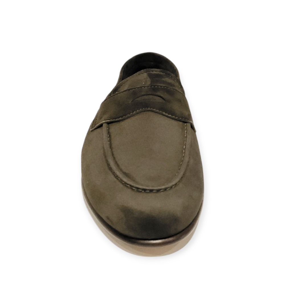Loafers khaki 75401 din piele intoarsa 105