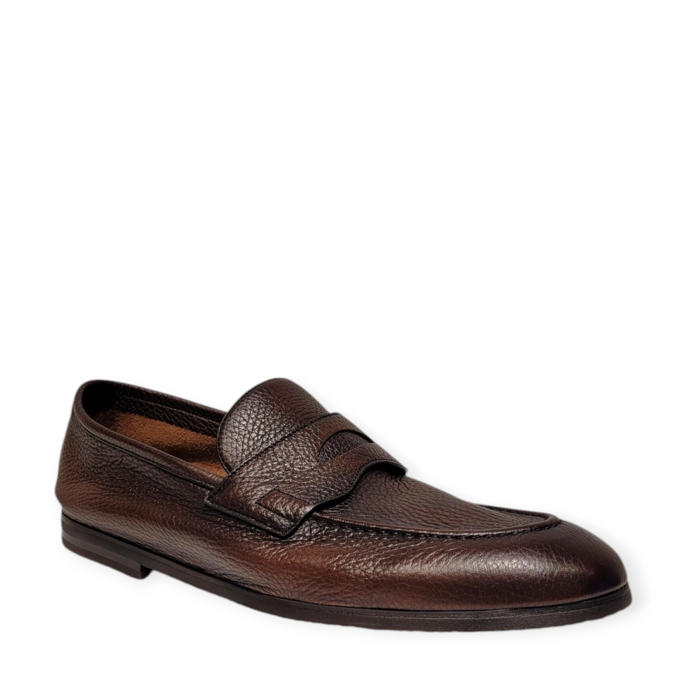 Loafers maro din  piele naturală  221U021 105