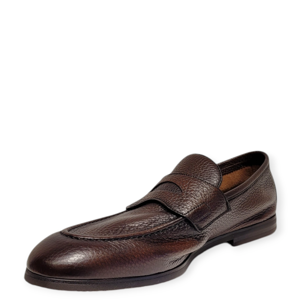 Loafers maro din  piele naturală  221U021 105