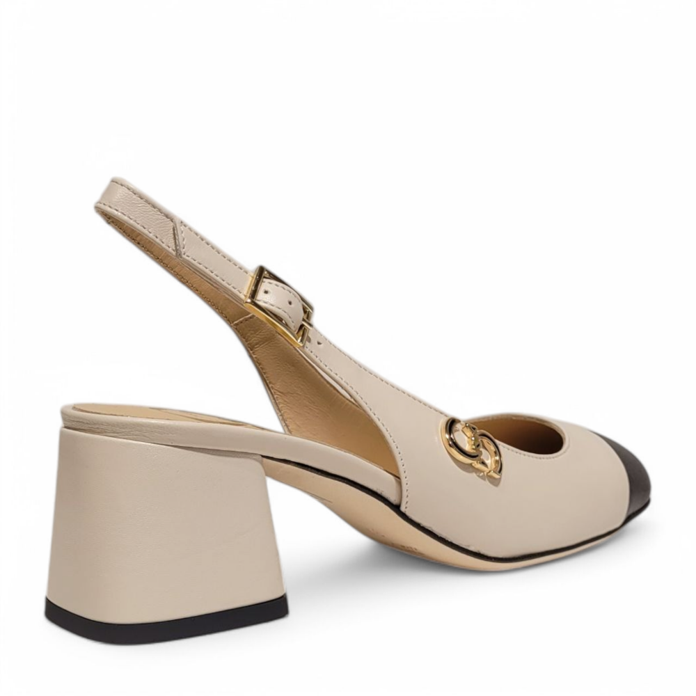 Pantofi Cleo slingback bej 105