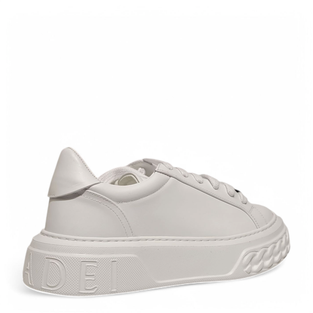 Sneakers Off Road albi cu detaliu cristale 105