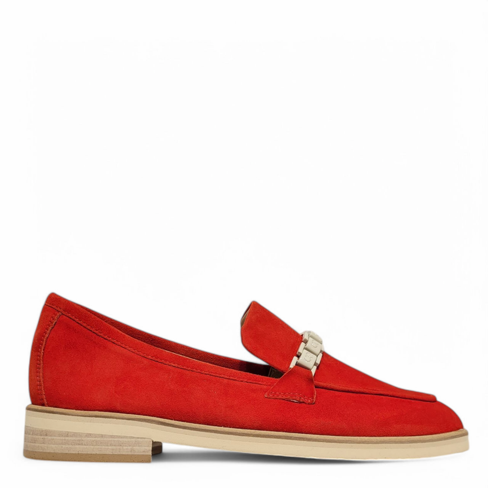 Loafers rosii din piele intoarsa 105
