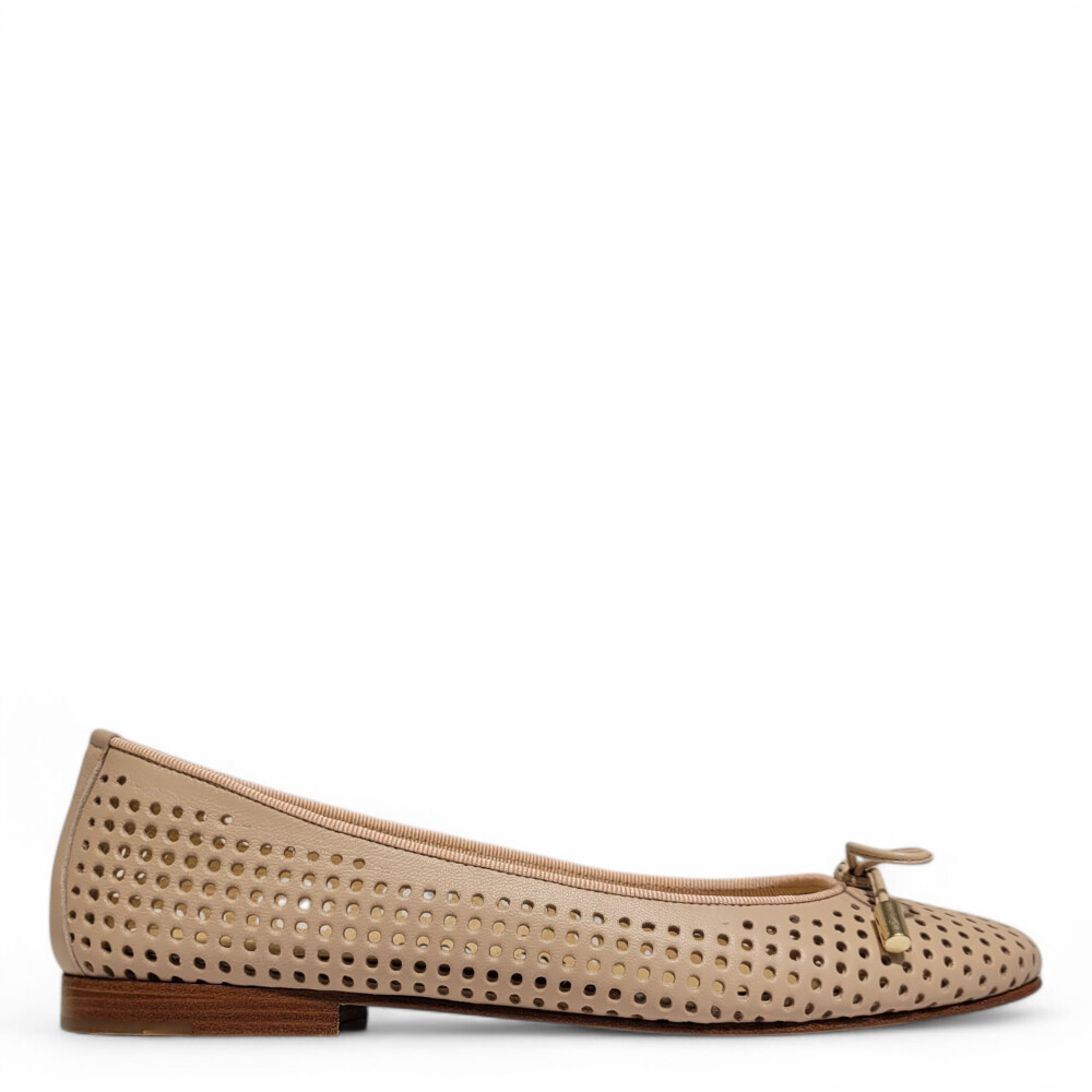 Balerini roz pudrat perforati 105 Casadei