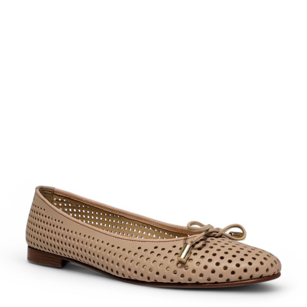 Balerini roz pudrat perforati 105 Casadei