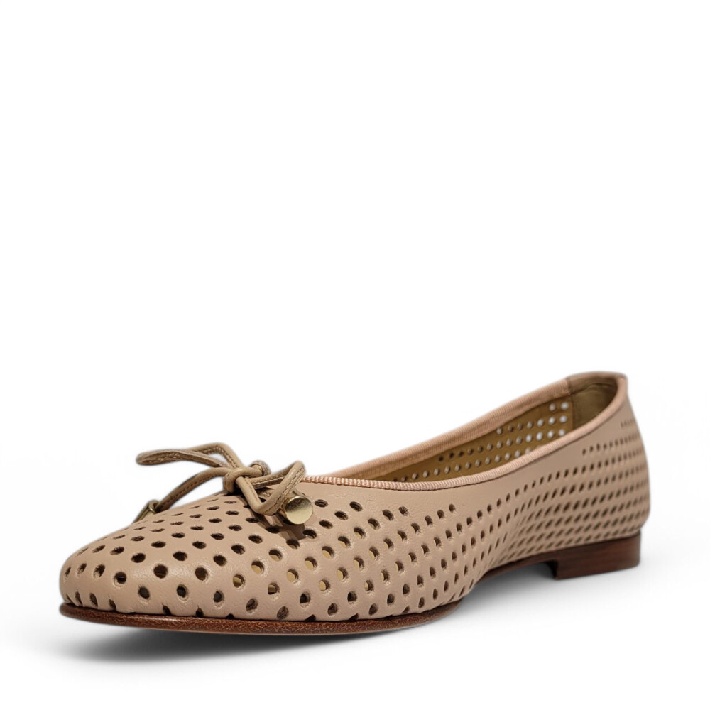Balerini roz pudrat perforati 105 Casadei