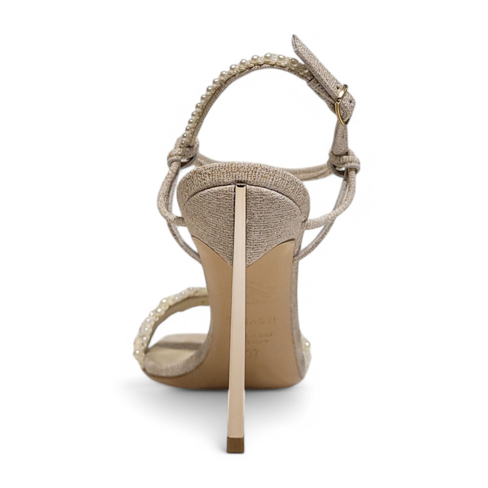Sandale bej cu perle 105 Casadei