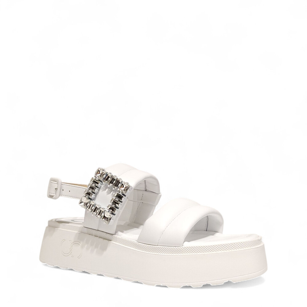Sandale albe cu cristale 105