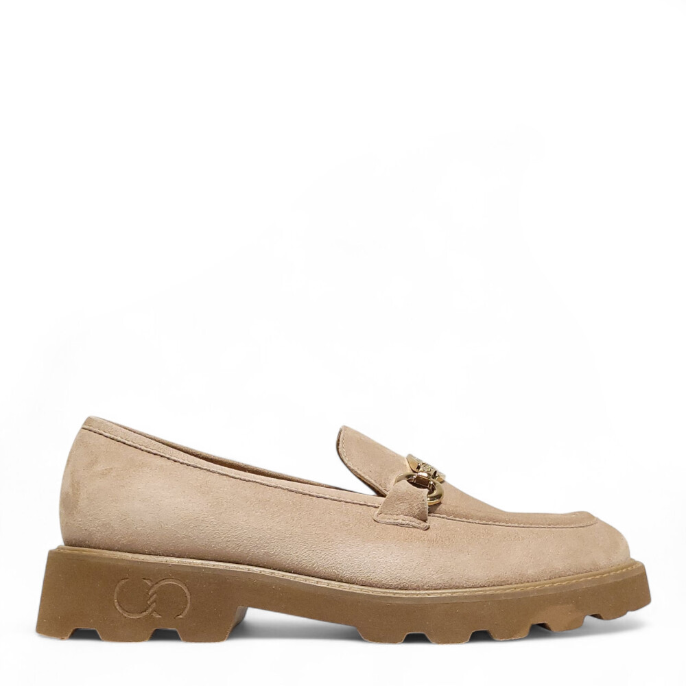 Loafers CC bej cu cristale 105