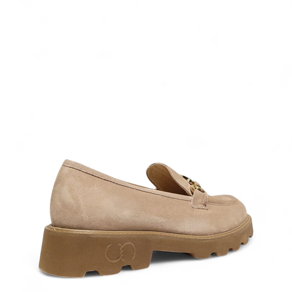 Loafers CC bej cu cristale 105