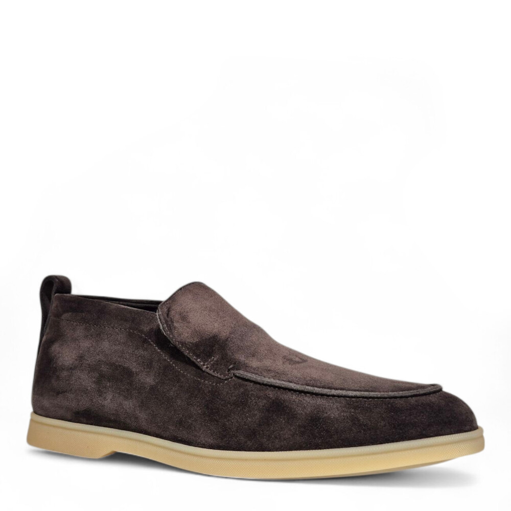Loafers antracit Felix din piele intoarsa 205