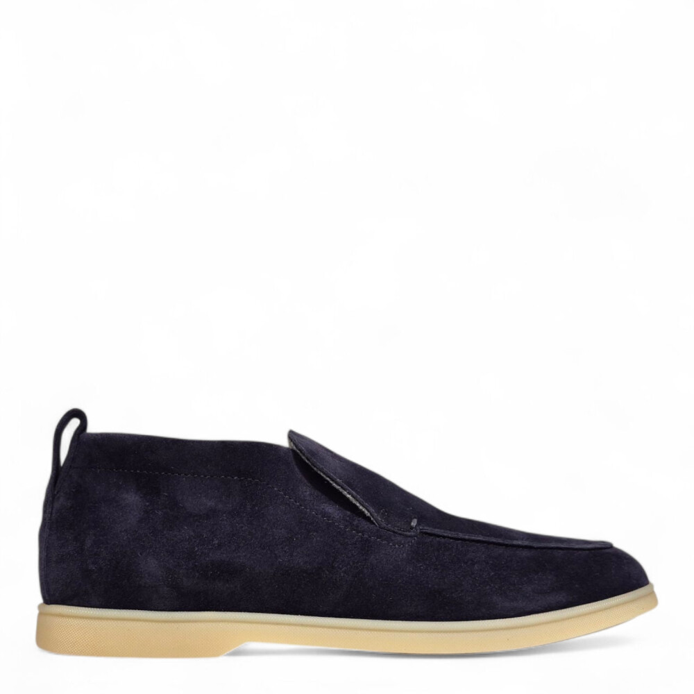 Loafers bleumarin Felix din piele intoarsa 205