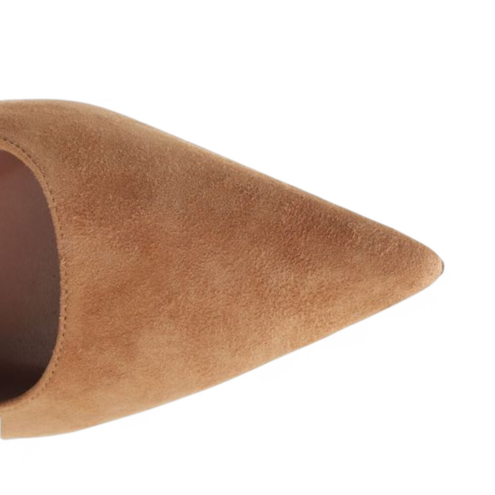 Pantofi slingback Lidia maro din piele naturala 205