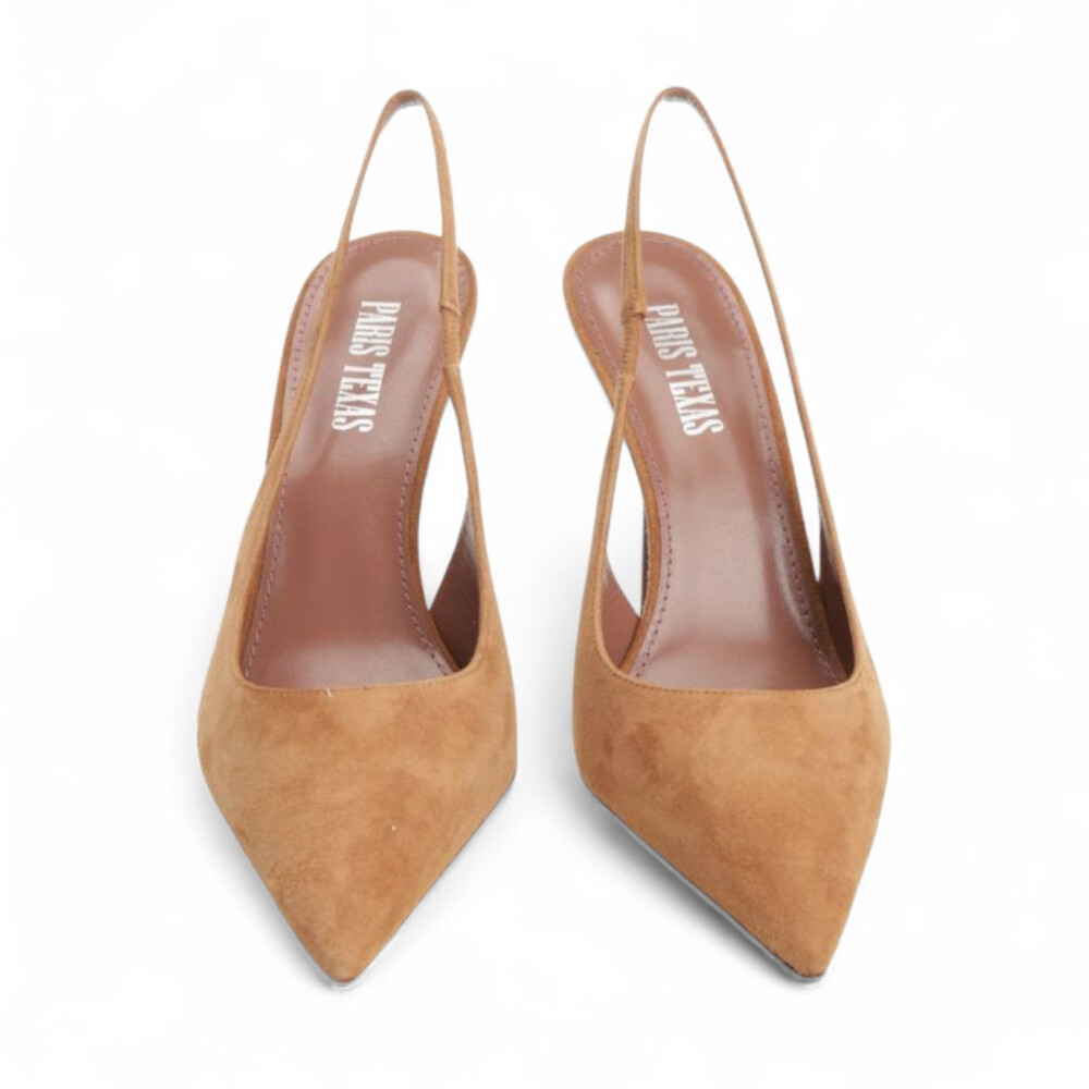 Pantofi slingback Lidia maro din piele naturala 205