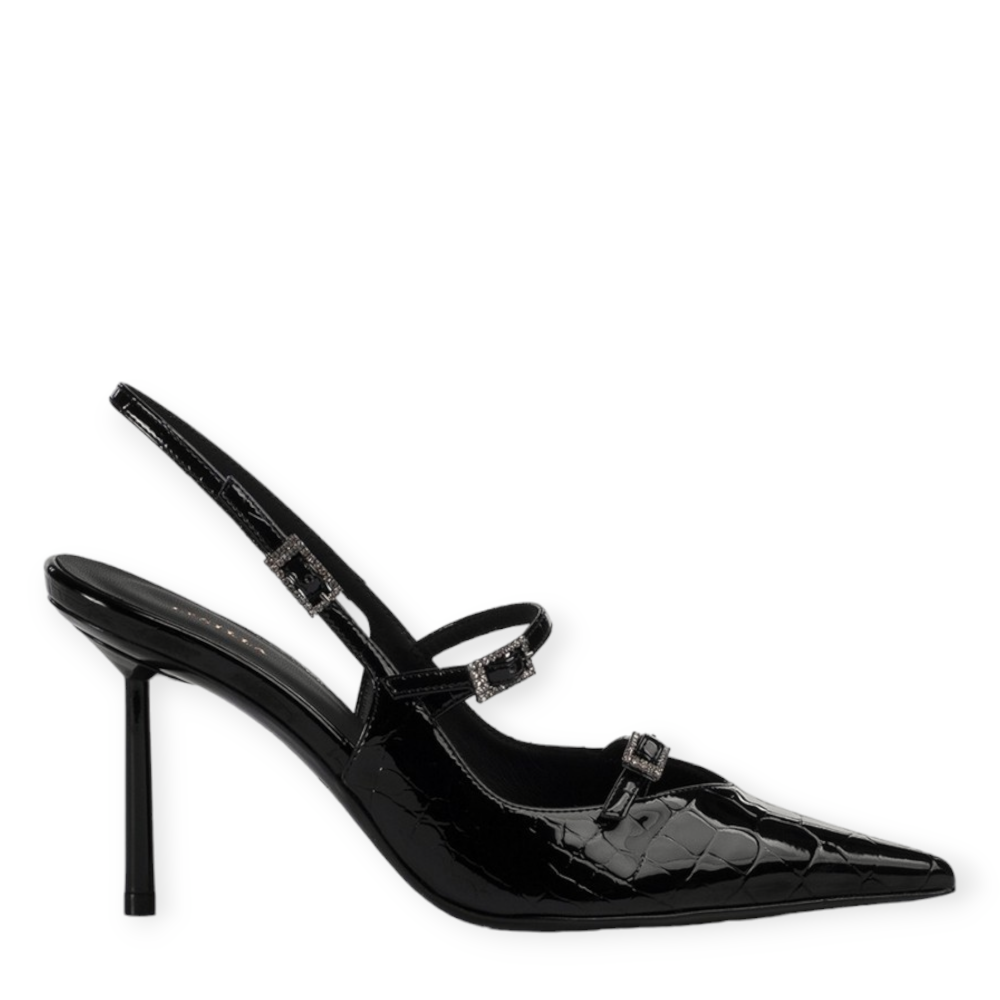 Pantofi slingback Morgana cu print croco