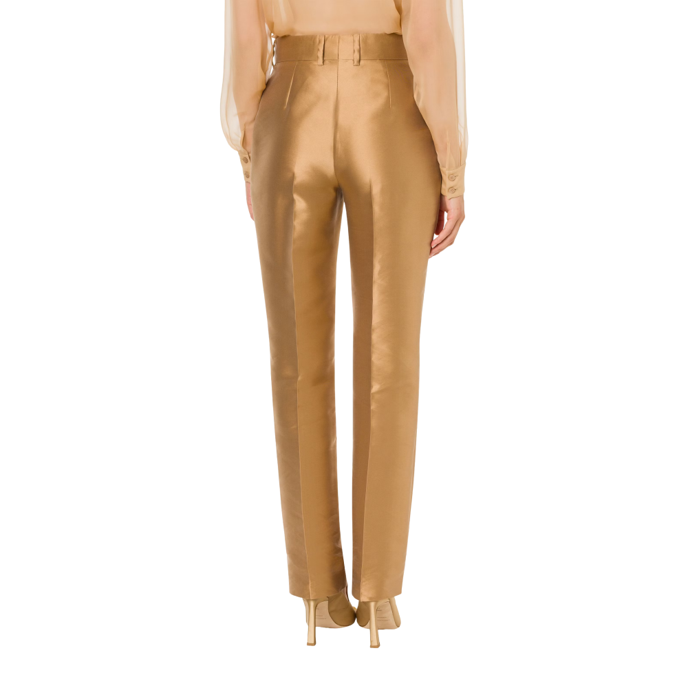 Pantaloni Mikado caramel