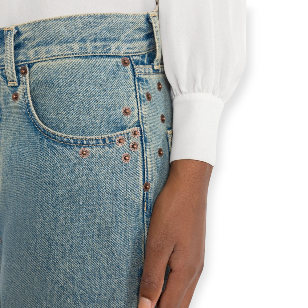 Pantaloni din denim bleu