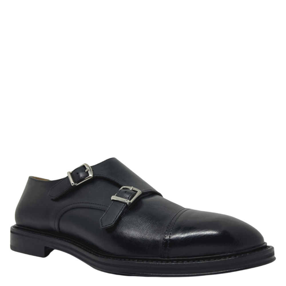 Loafers negrii cu catarame