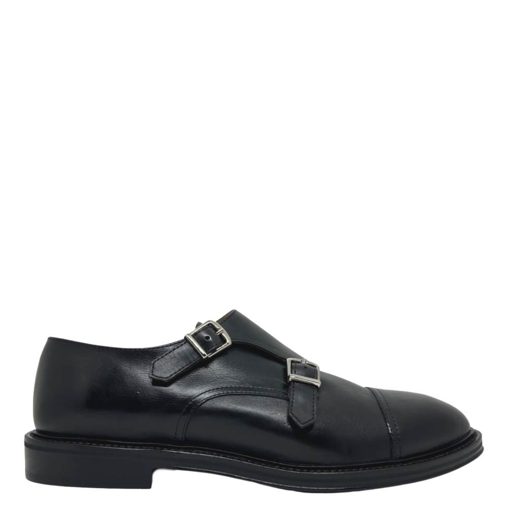 Loafers negrii cu catarame