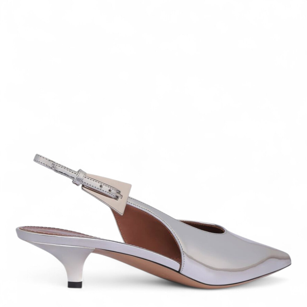 Pantofi slingback Jessica argintii 205