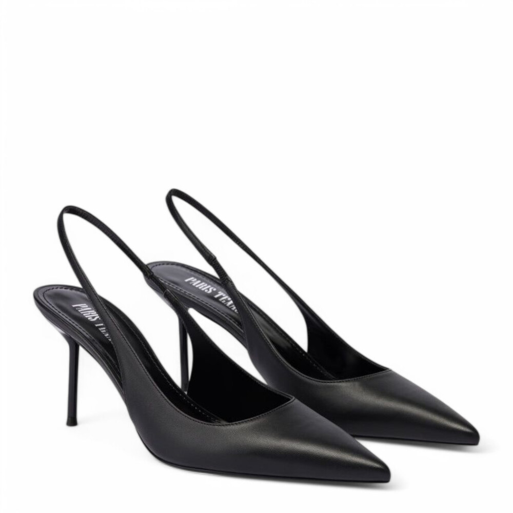 Pantofi slingback Lidia negri din piele naturala 105