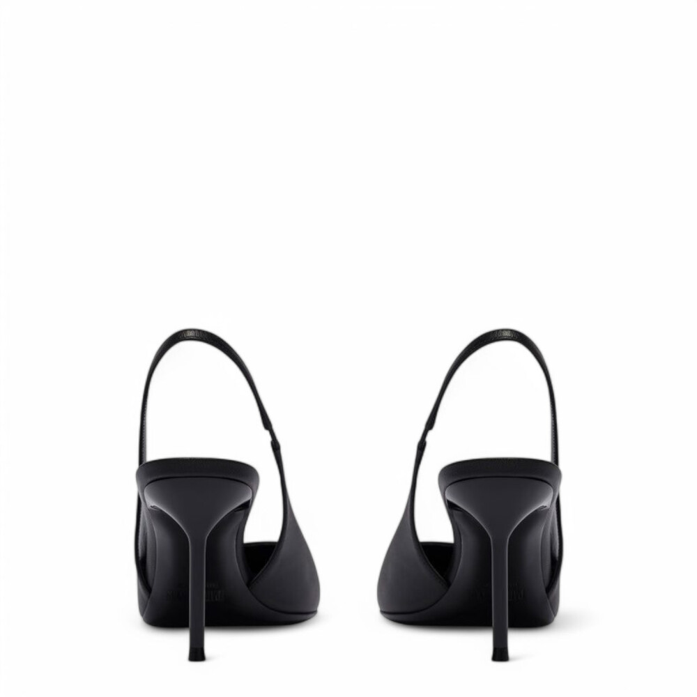 Pantofi slingback Lidia negri din piele naturala 105