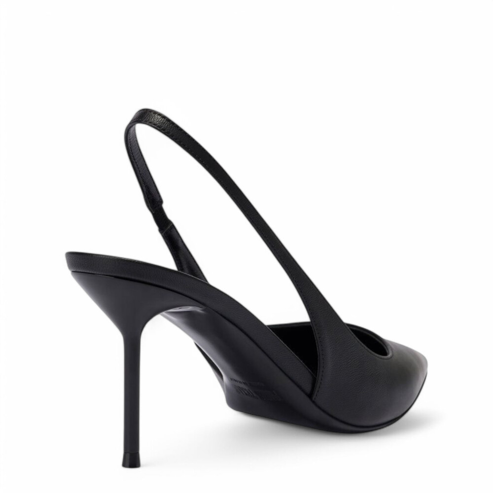 Pantofi slingback Lidia negri din piele naturala 105