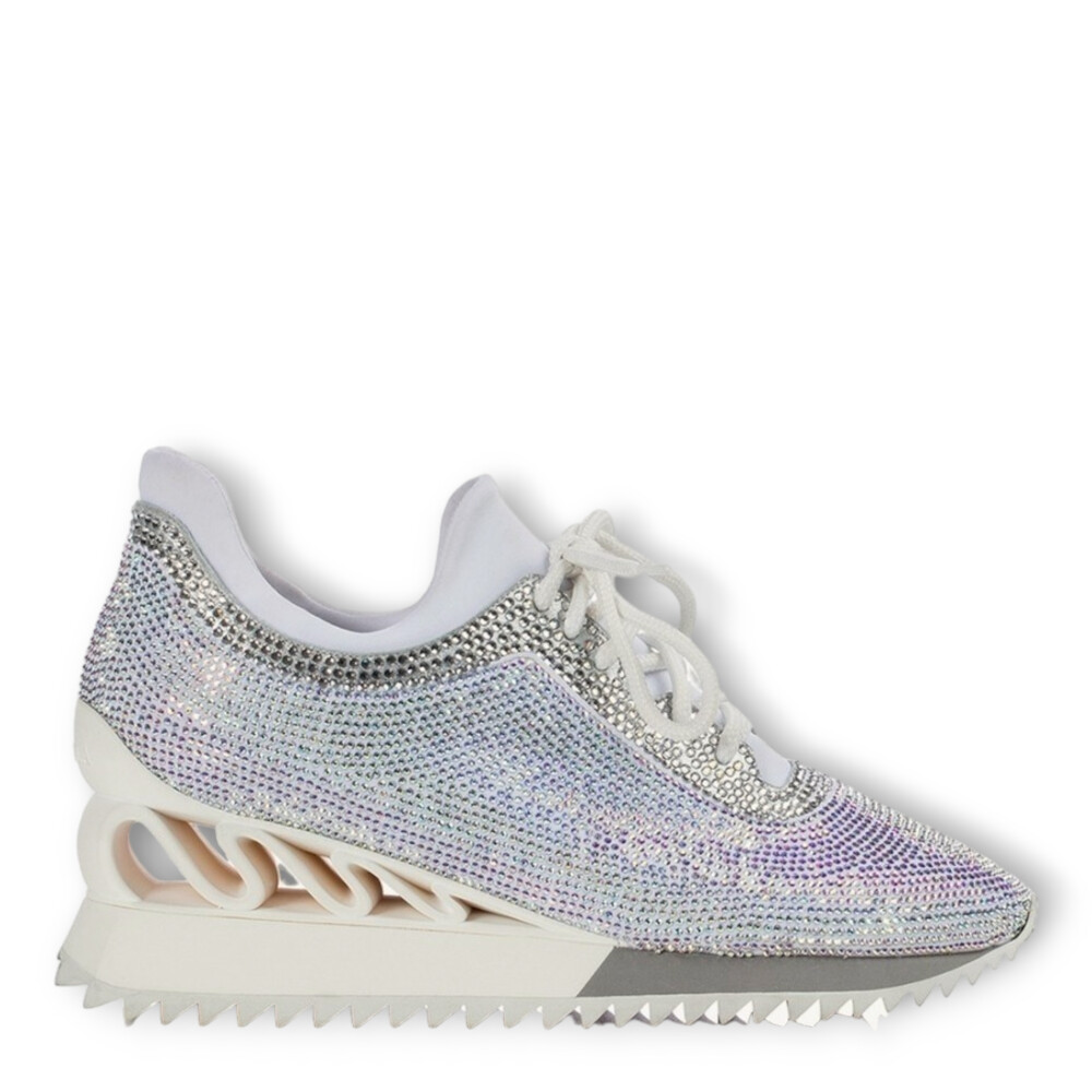 Sneakers Reiko Wave albi cu aplicatii cristale
