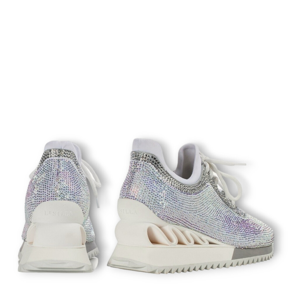 Sneakers Reiko Wave albi cu aplicatii cristale
