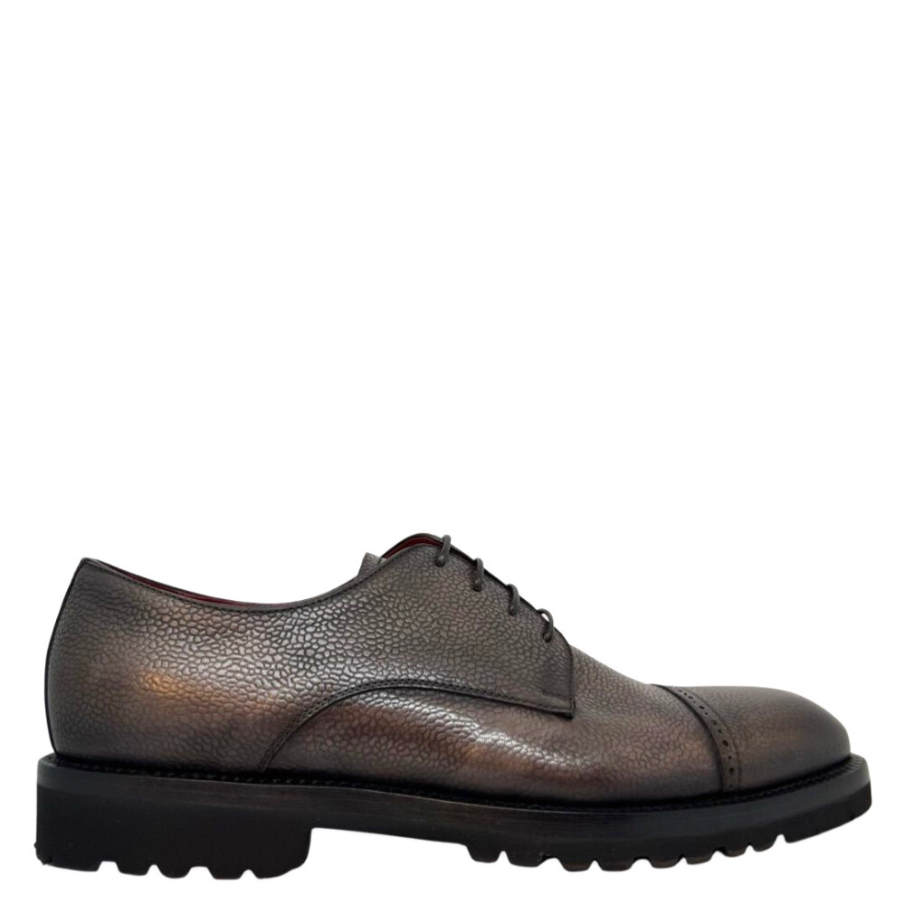 Pantofi Derby maro din piele naturală