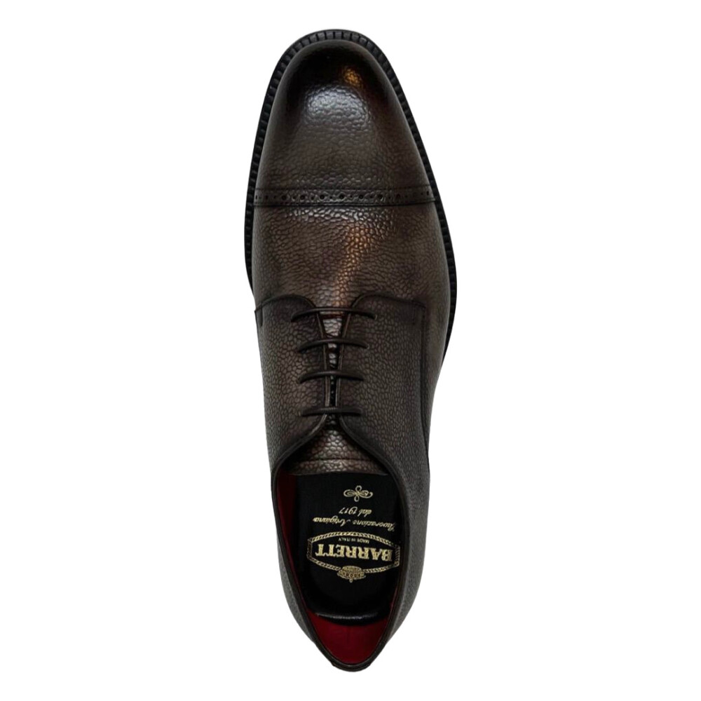 Pantofi Derby maro din piele naturală
